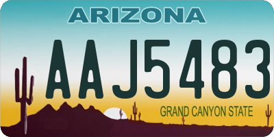 AZ license plate AAJ5483