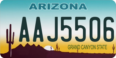 AZ license plate AAJ5506