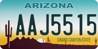 AZ license plate AAJ5515