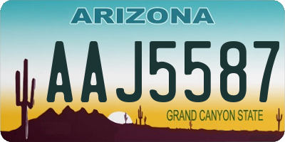AZ license plate AAJ5587