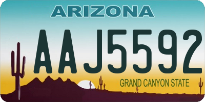 AZ license plate AAJ5592