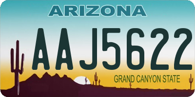 AZ license plate AAJ5622