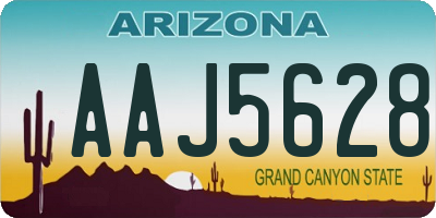 AZ license plate AAJ5628