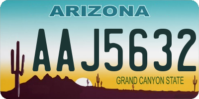 AZ license plate AAJ5632