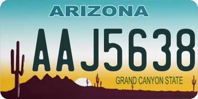AZ license plate AAJ5638