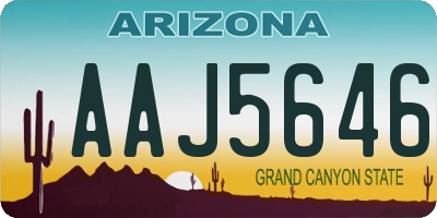 AZ license plate AAJ5646