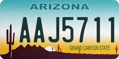 AZ license plate AAJ5711