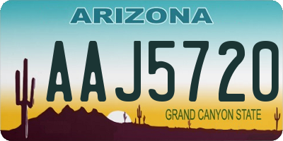 AZ license plate AAJ5720