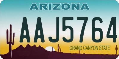 AZ license plate AAJ5764