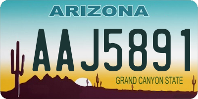 AZ license plate AAJ5891