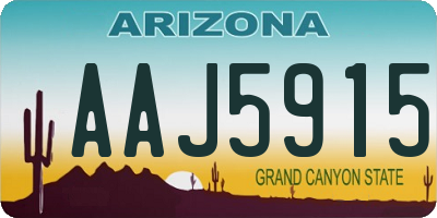 AZ license plate AAJ5915