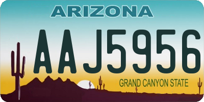 AZ license plate AAJ5956