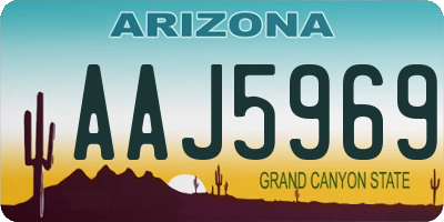 AZ license plate AAJ5969