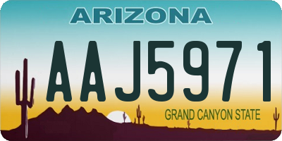 AZ license plate AAJ5971