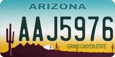 AZ license plate AAJ5976