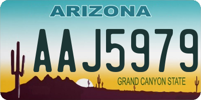 AZ license plate AAJ5979