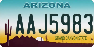 AZ license plate AAJ5983