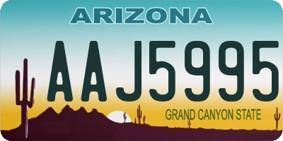 AZ license plate AAJ5995