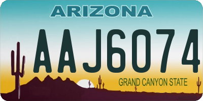 AZ license plate AAJ6074