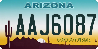 AZ license plate AAJ6087