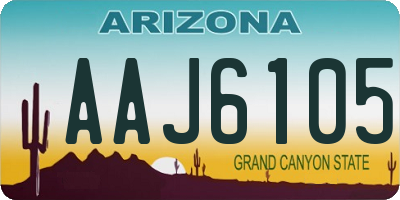 AZ license plate AAJ6105