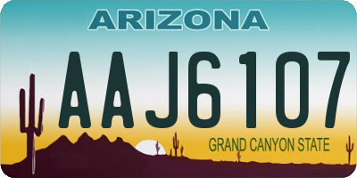 AZ license plate AAJ6107