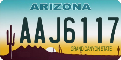 AZ license plate AAJ6117