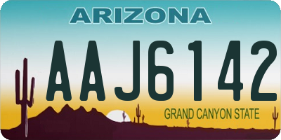 AZ license plate AAJ6142