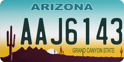 AZ license plate AAJ6143