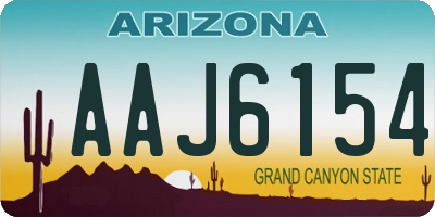 AZ license plate AAJ6154