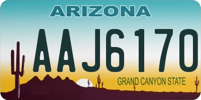 AZ license plate AAJ6170
