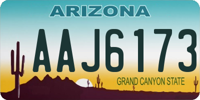 AZ license plate AAJ6173