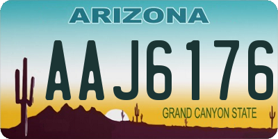 AZ license plate AAJ6176