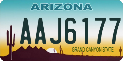 AZ license plate AAJ6177