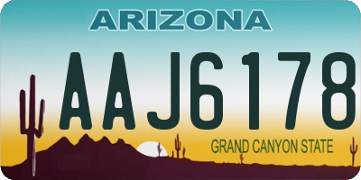 AZ license plate AAJ6178