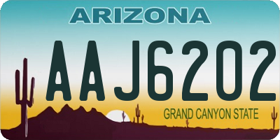 AZ license plate AAJ6202