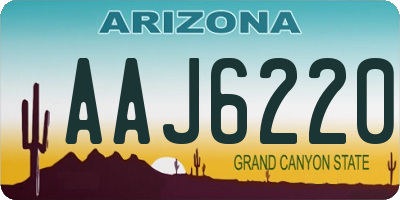 AZ license plate AAJ6220
