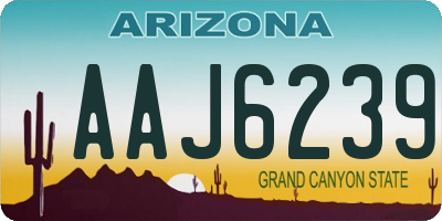 AZ license plate AAJ6239