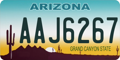 AZ license plate AAJ6267