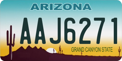 AZ license plate AAJ6271