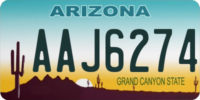 AZ license plate AAJ6274