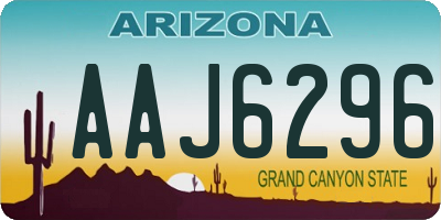 AZ license plate AAJ6296