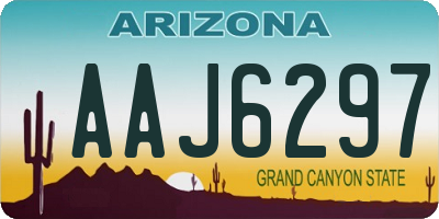 AZ license plate AAJ6297