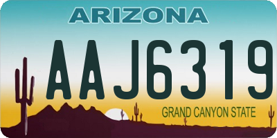 AZ license plate AAJ6319