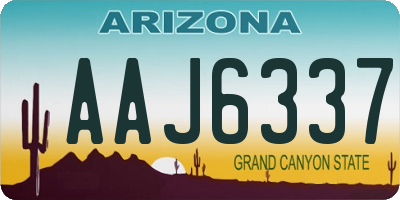 AZ license plate AAJ6337