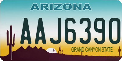 AZ license plate AAJ6390