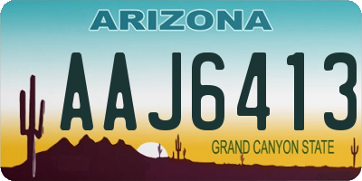 AZ license plate AAJ6413