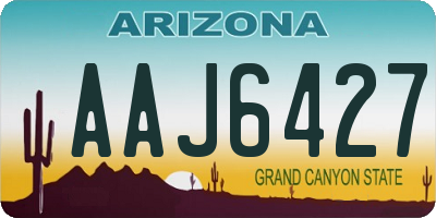 AZ license plate AAJ6427