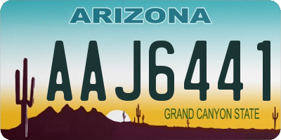 AZ license plate AAJ6441