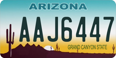 AZ license plate AAJ6447